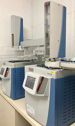 Laboratório análise cromatografia gasosa