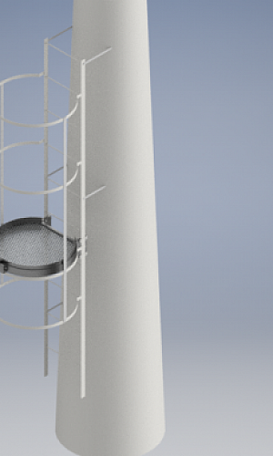 Patamar de descanso escada marinheiro Patamar de descanso escada marinheiro